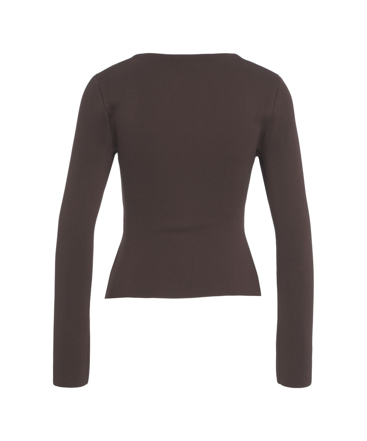 STAUD Modern Square Neck Knit Top with Button Closure