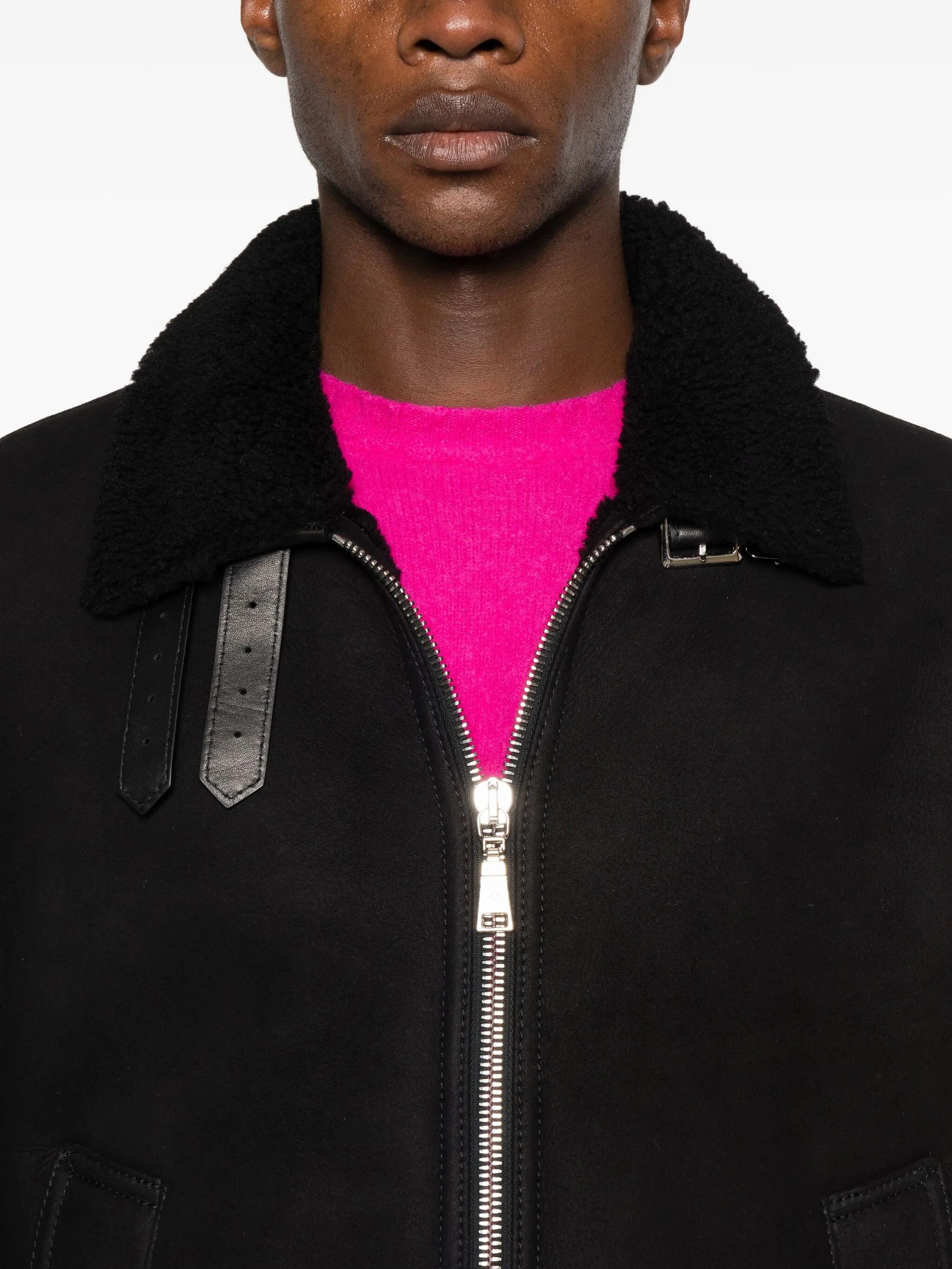 TAGLIATORE Suede Jacket with Fur Lining for Men - FW25