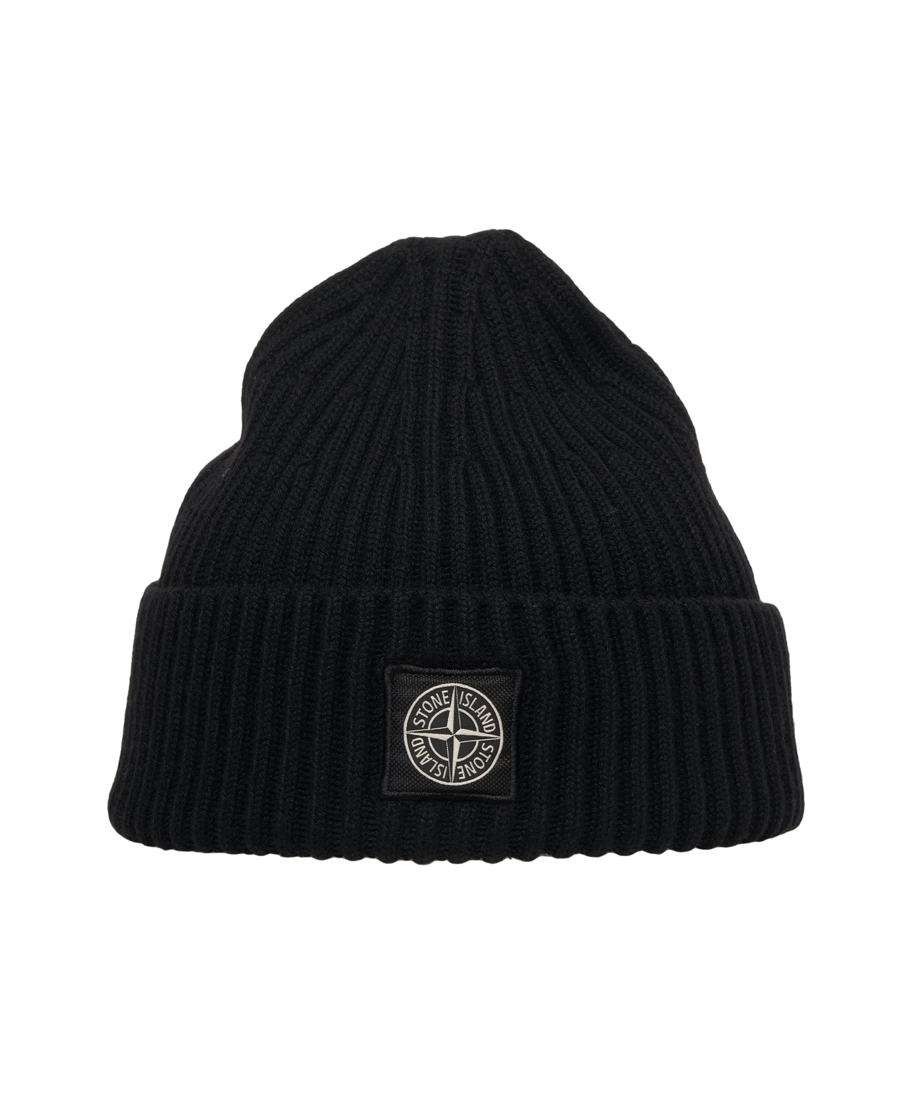 STONE ISLAND Classic Ribbed Beanie with Logo Detail