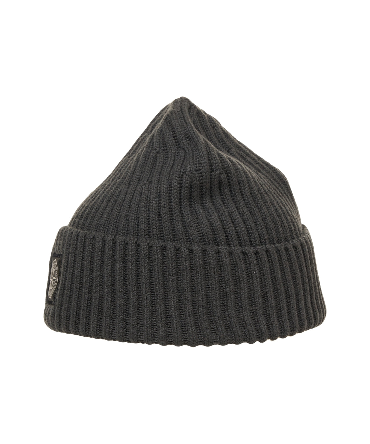 STONE ISLAND Classic Ribbed Beanie with Logo Patch