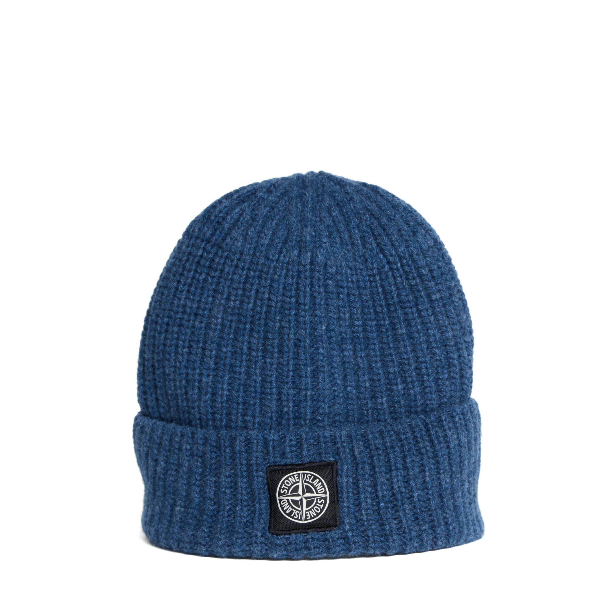 STONE ISLAND Ribbed Beanie with Iconic Compass Logo