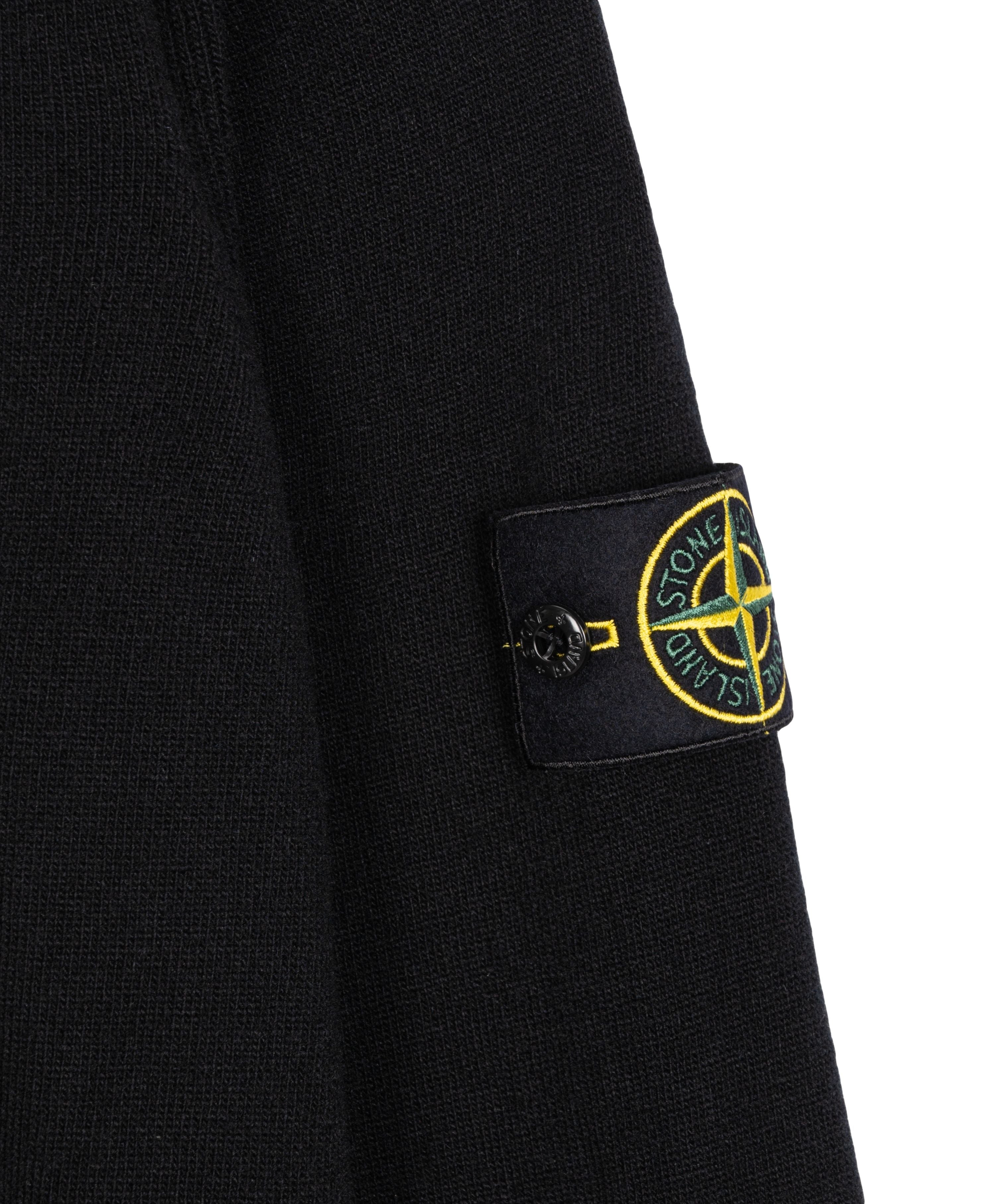 STONE ISLAND Men's Zip-Up Cardigan with Funnel Neck