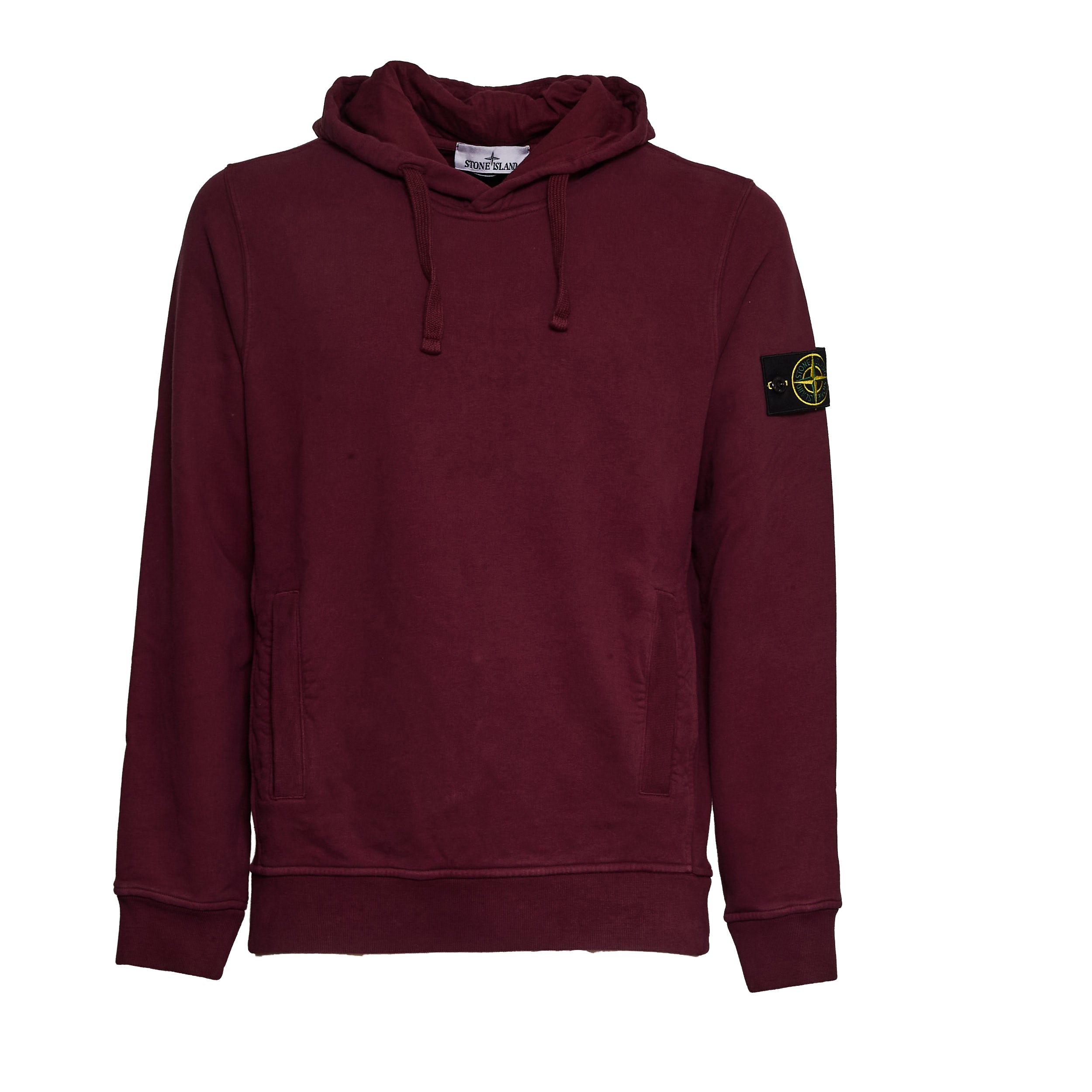 STONE ISLAND Regular Fit Brushed Organic Cotton Fleece Sweatshirt with Drawstring Hood