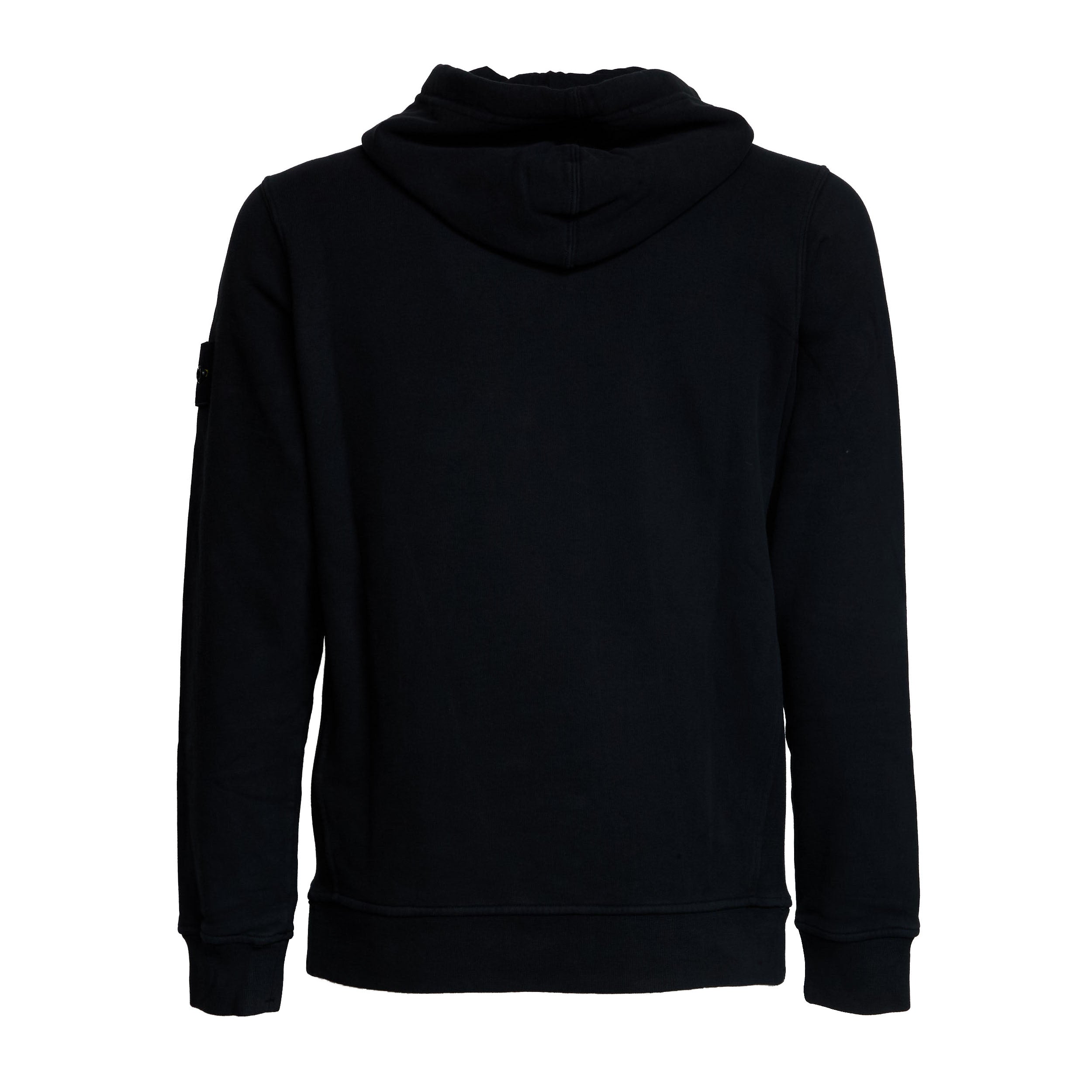 STONE ISLAND Brushed Organic Cotton Fleece Sweatshirt with Drawstring Hood - Regular Fit