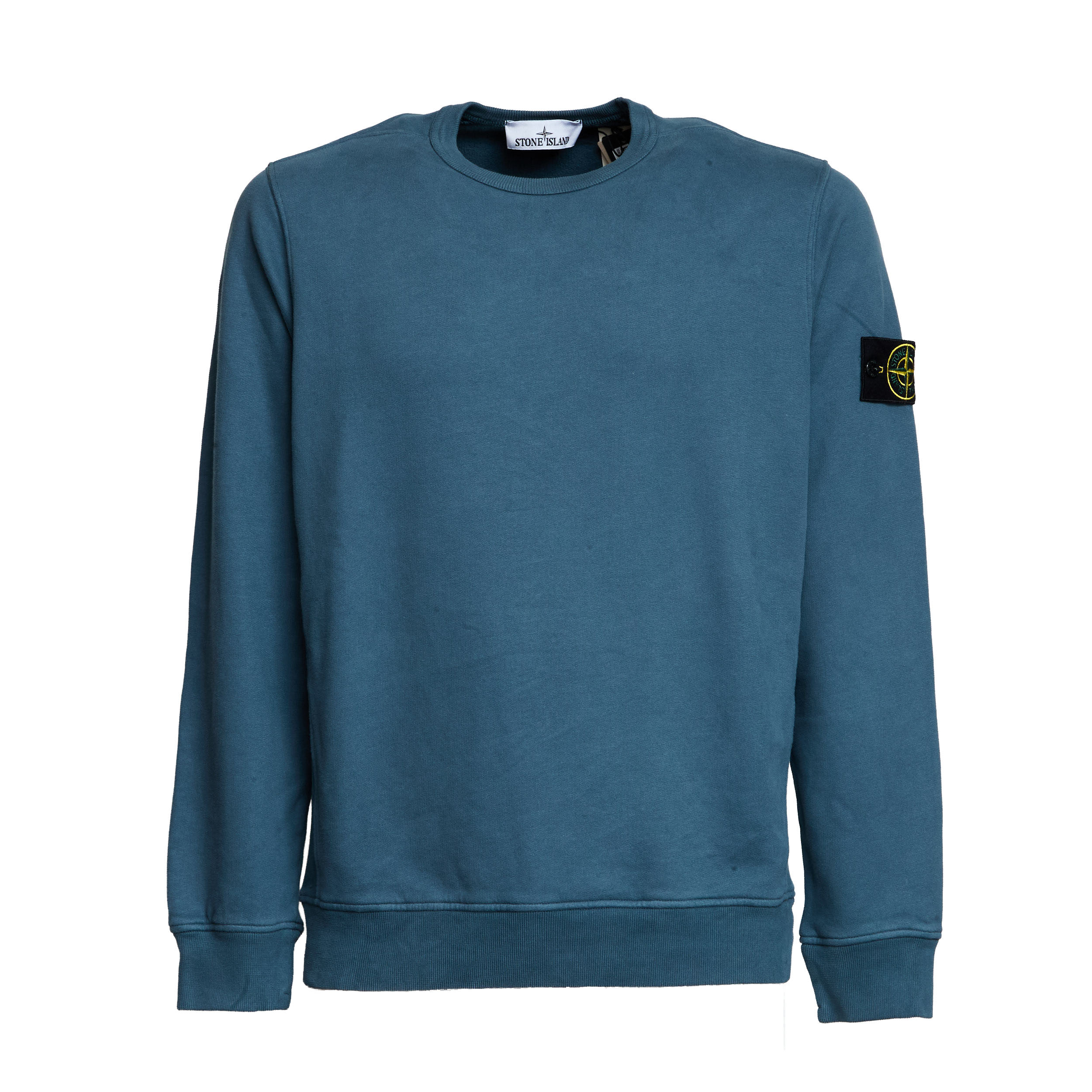 STONE ISLAND Crewneck Brushed Organic Cotton Fleece Sweatshirt