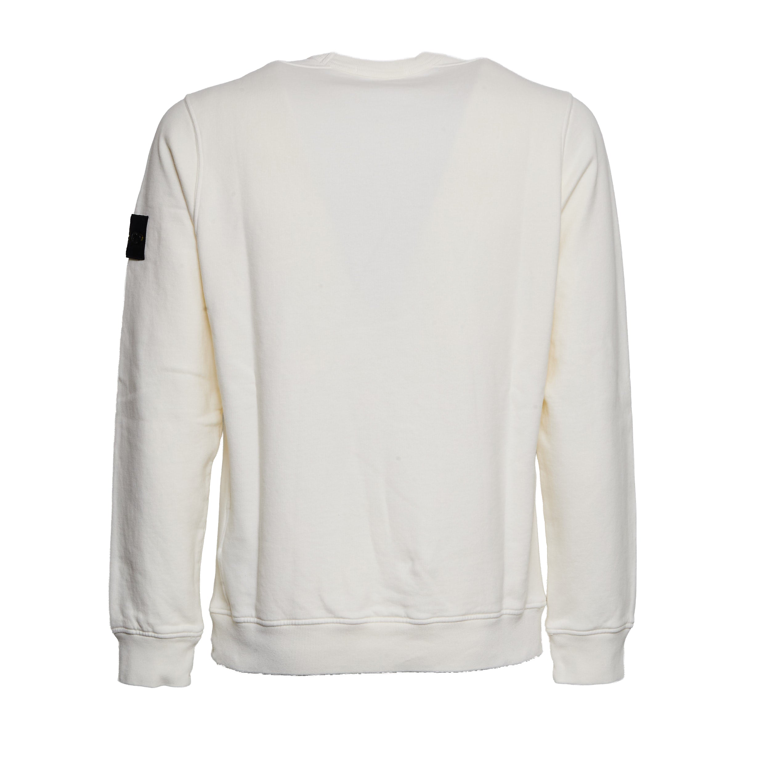 STONE ISLAND Brushed Organic Cotton Fleece Crew Neck Sweatshirt
