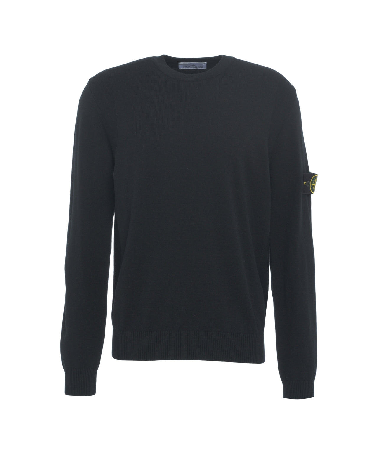STONE ISLAND Classic Crew Neck Pullover with Iconic Logo Patch for Men