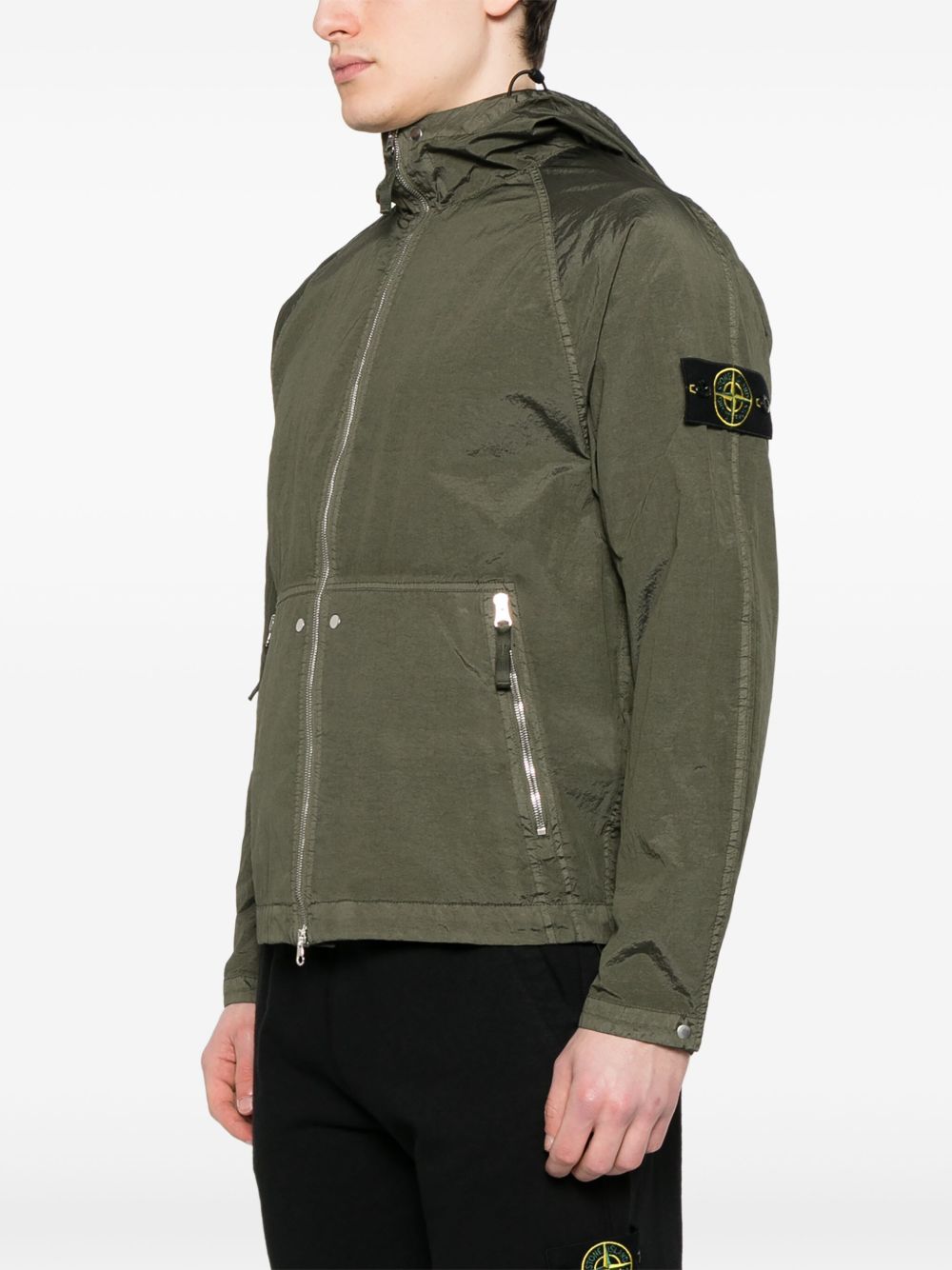 STONE ISLAND Military Green Iridescent Jacket Size 48 IT