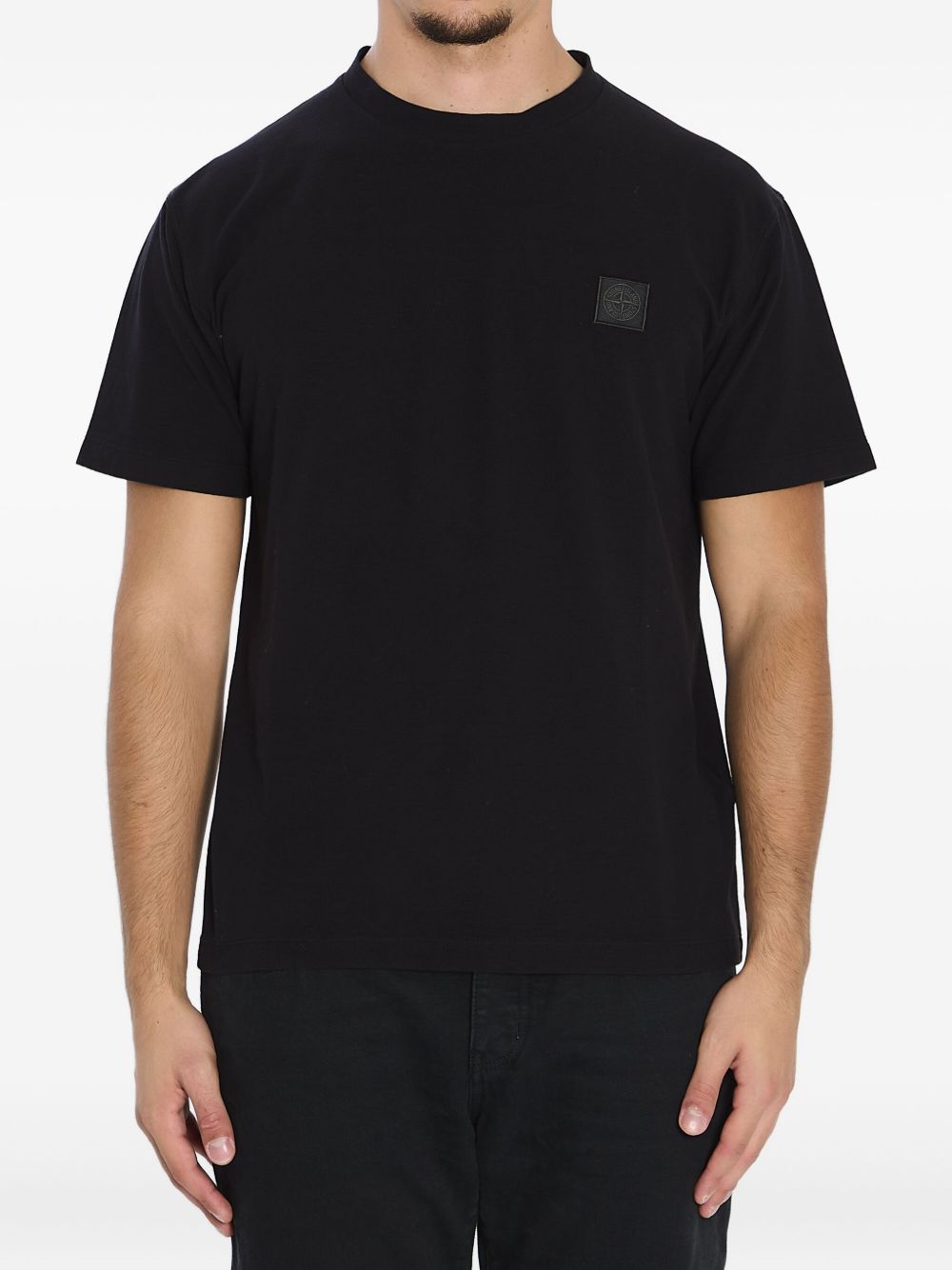 STONE ISLAND Sleek Crepe Cotton T-shirt for Men