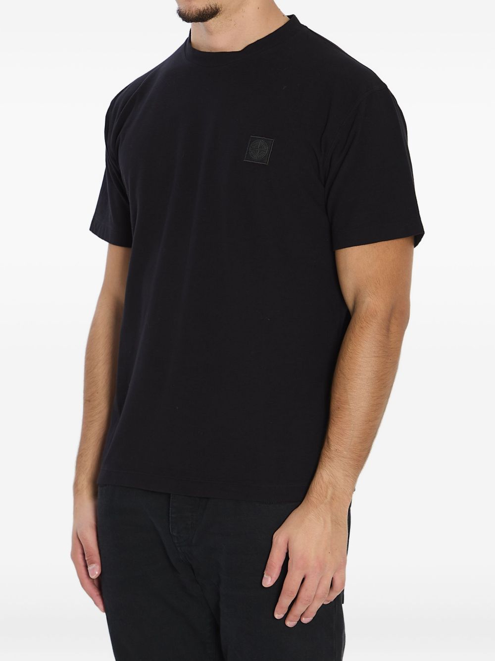 STONE ISLAND Sleek Crepe Cotton T-shirt for Men