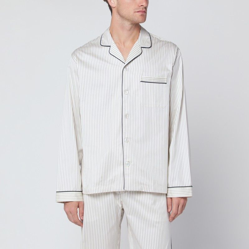TEKLA Striped Long Sleeve Pyjama Shirt