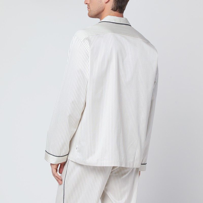 TEKLA Striped Long Sleeve Pyjama Shirt