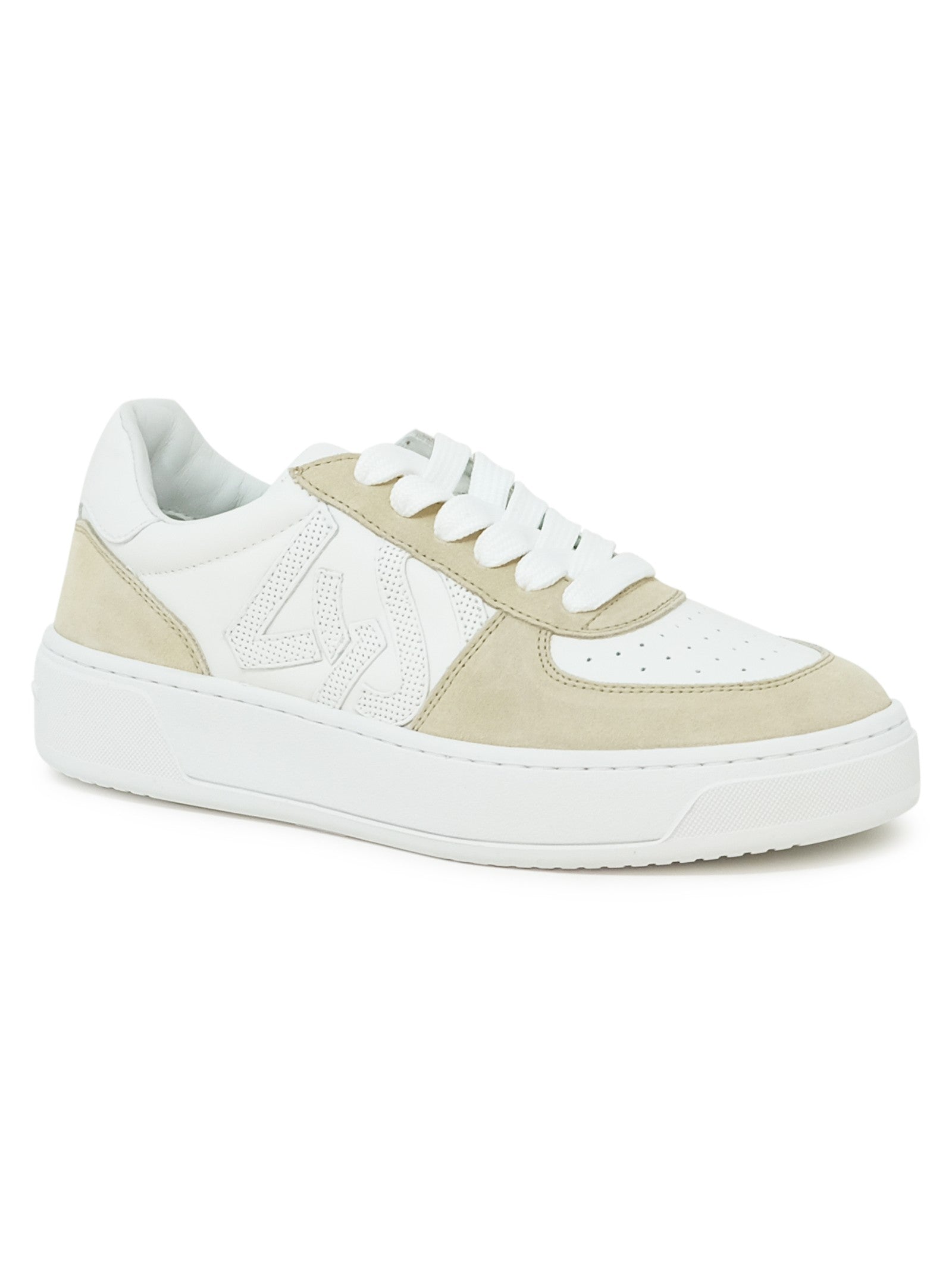 STUART WEITZMAN Elegant Leather Courtside Monogram Sneakers for Women