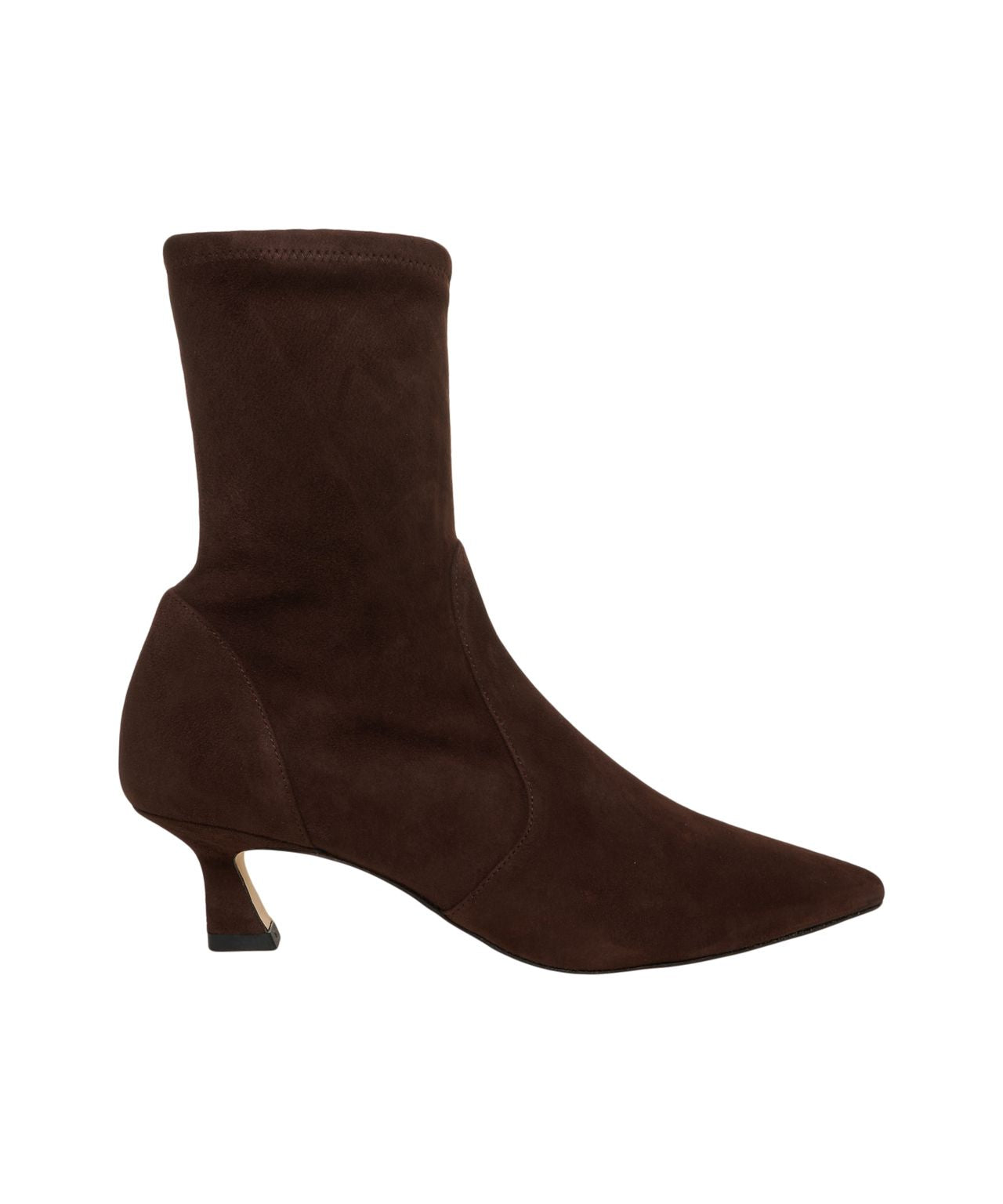STUART WEITZMAN Elegant Suede Ankle Boots with Kitten Heel