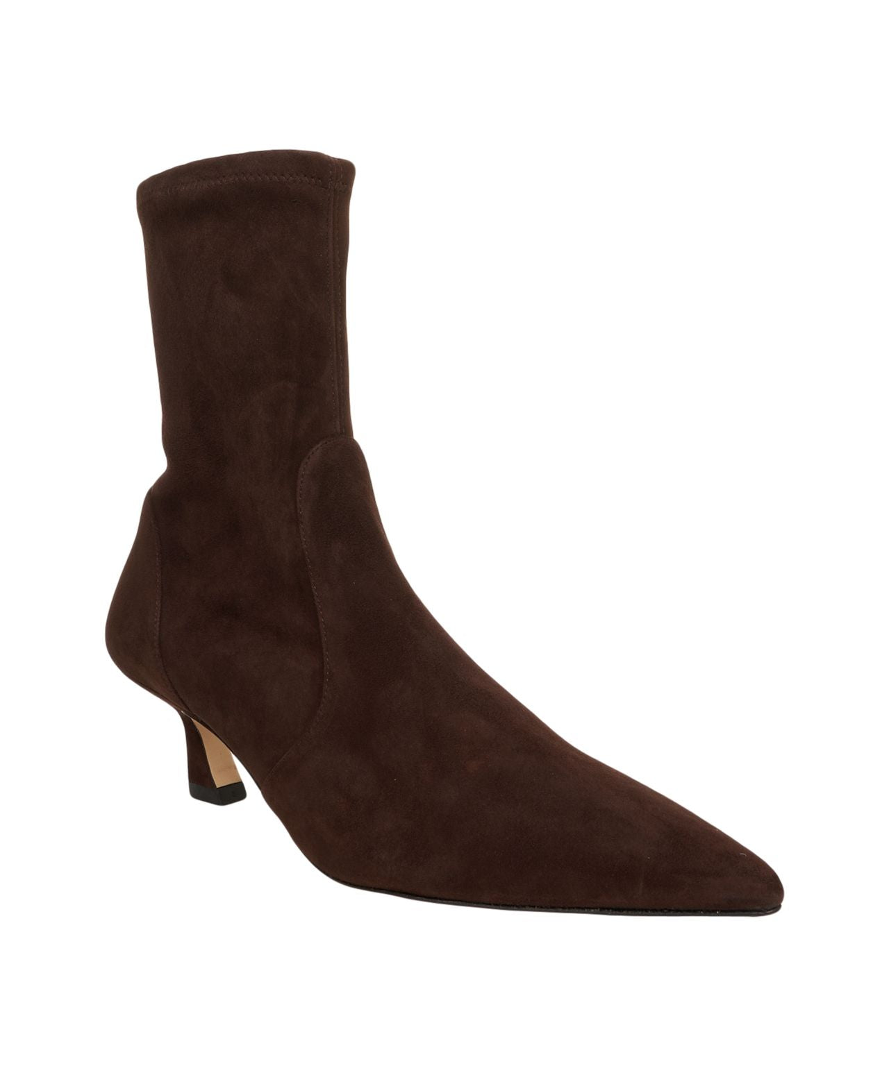 STUART WEITZMAN Elegant Suede Ankle Boots with Kitten Heel
