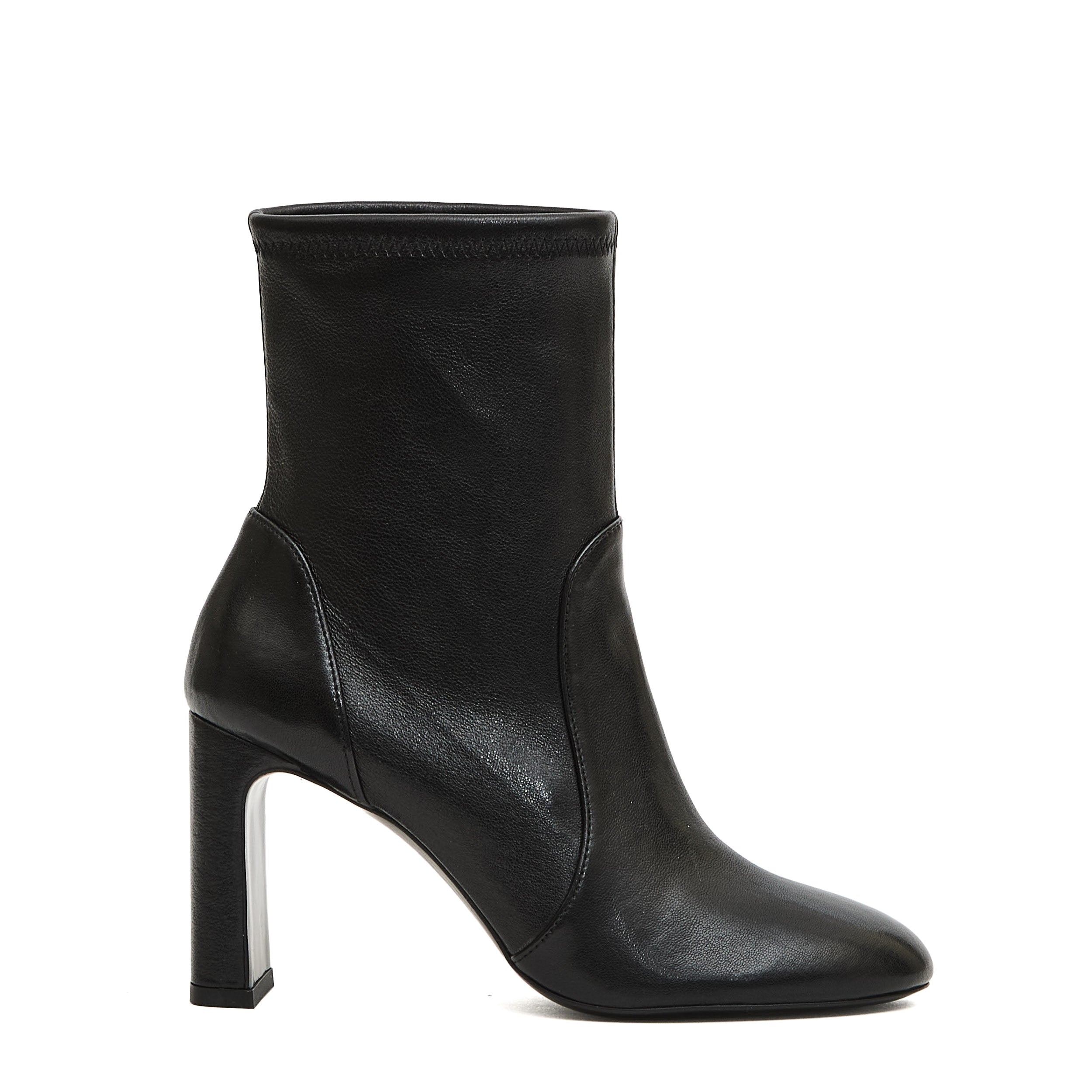 STUART WEITZMAN Chic Stretch Ankle Boots with 85mm Wide Heel