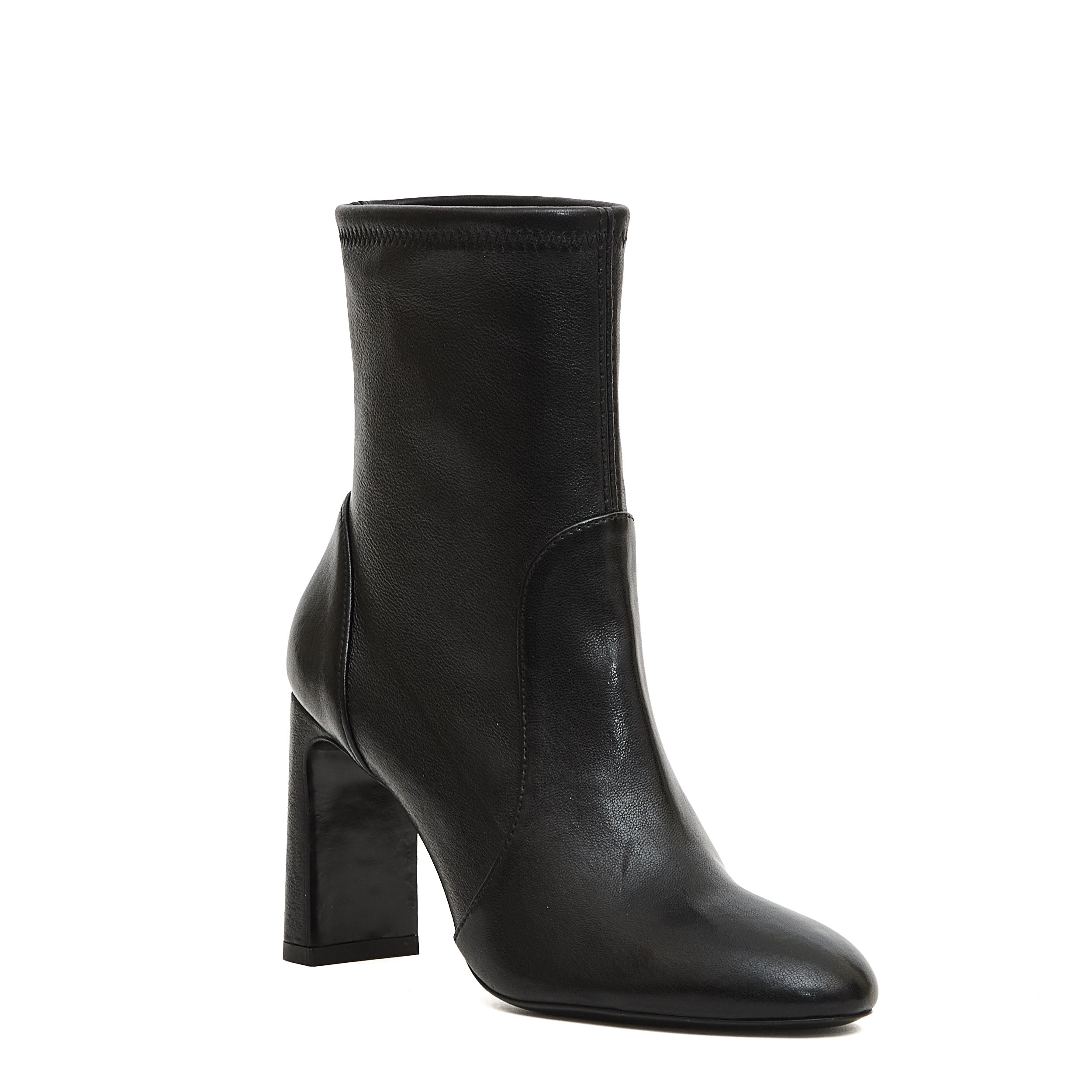 STUART WEITZMAN Chic Stretch Ankle Boots with 85mm Wide Heel
