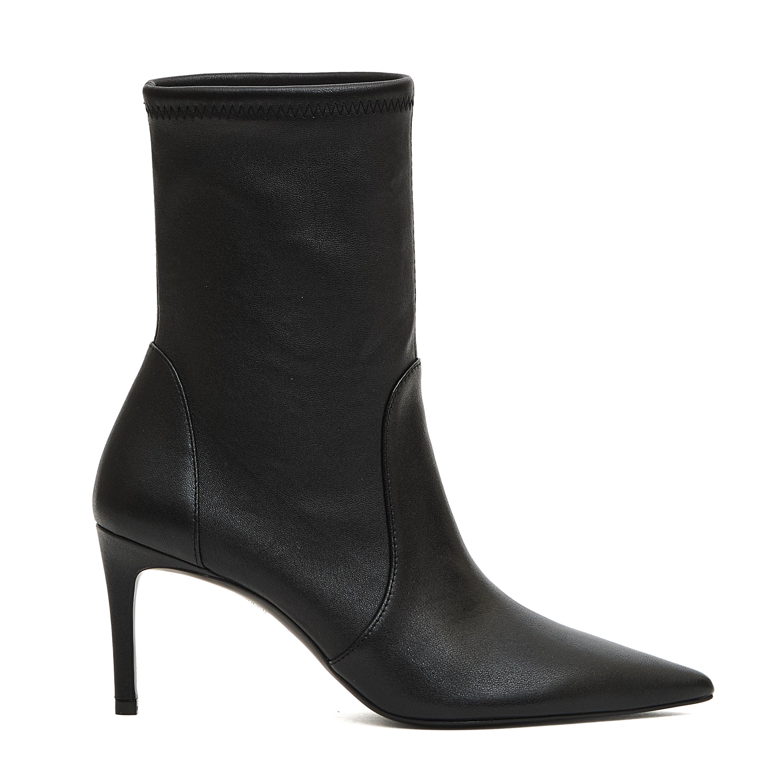 STUART WEITZMAN Mini Stiletto Ankle Boots with Stretch Fit - 75 mm