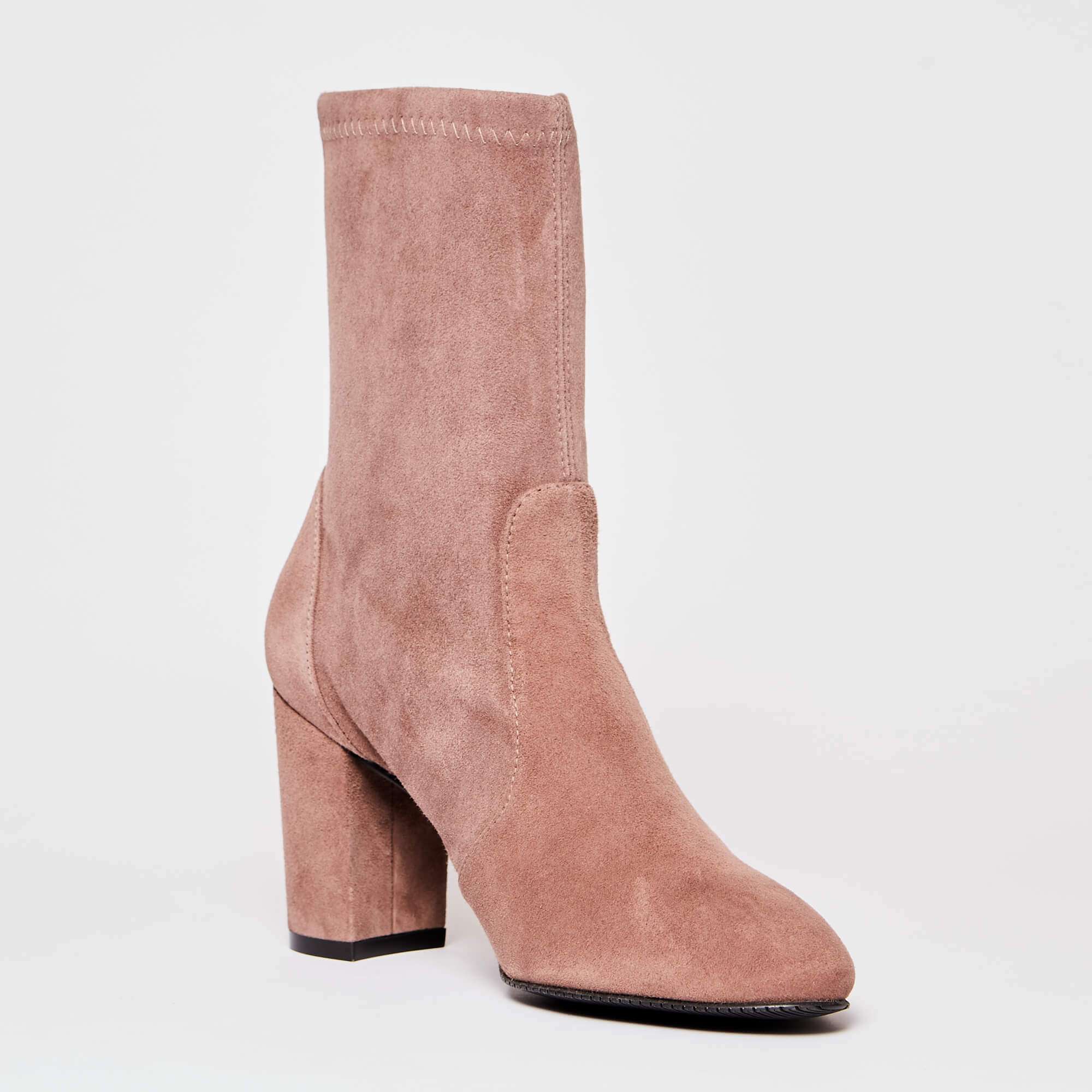 STUART WEITZMAN Chic High Heel Suede Ankle Boots