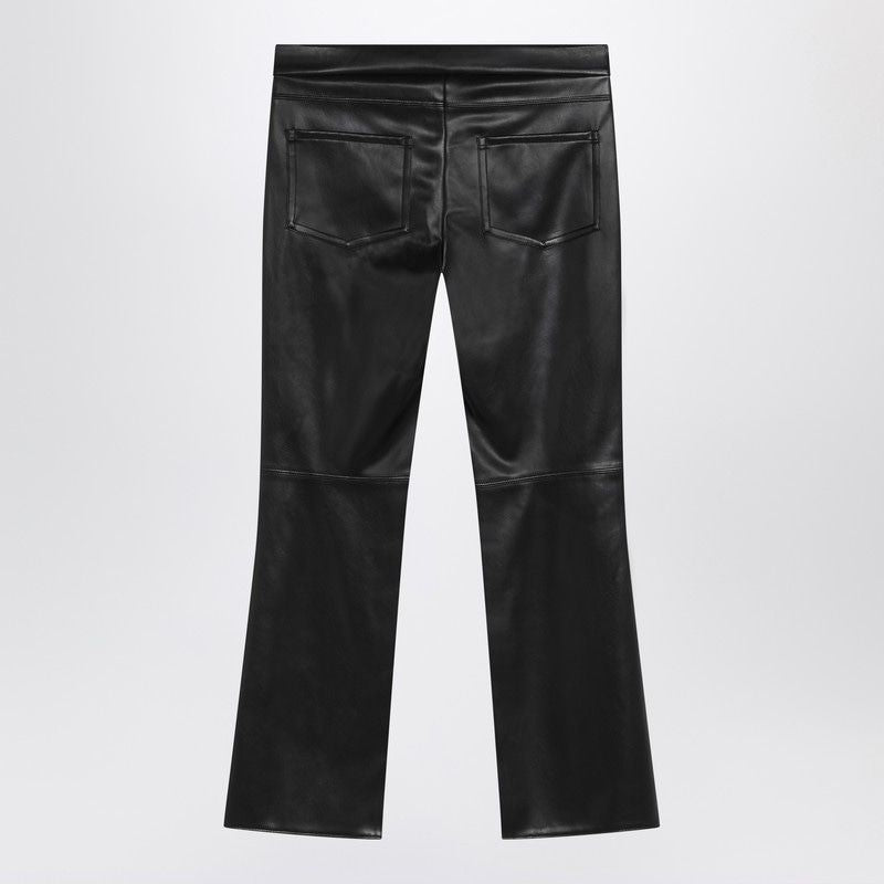 S MAX MARA Coated Fitted Trousers with Cropped Ankle