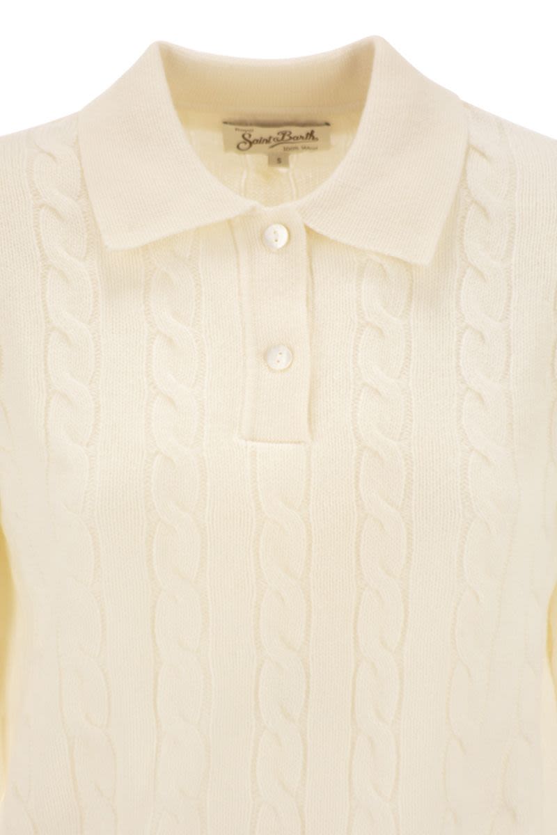 MC2 SAINT BARTH Savoy Cable Knit Wool Jumper - Women's Regular Fit