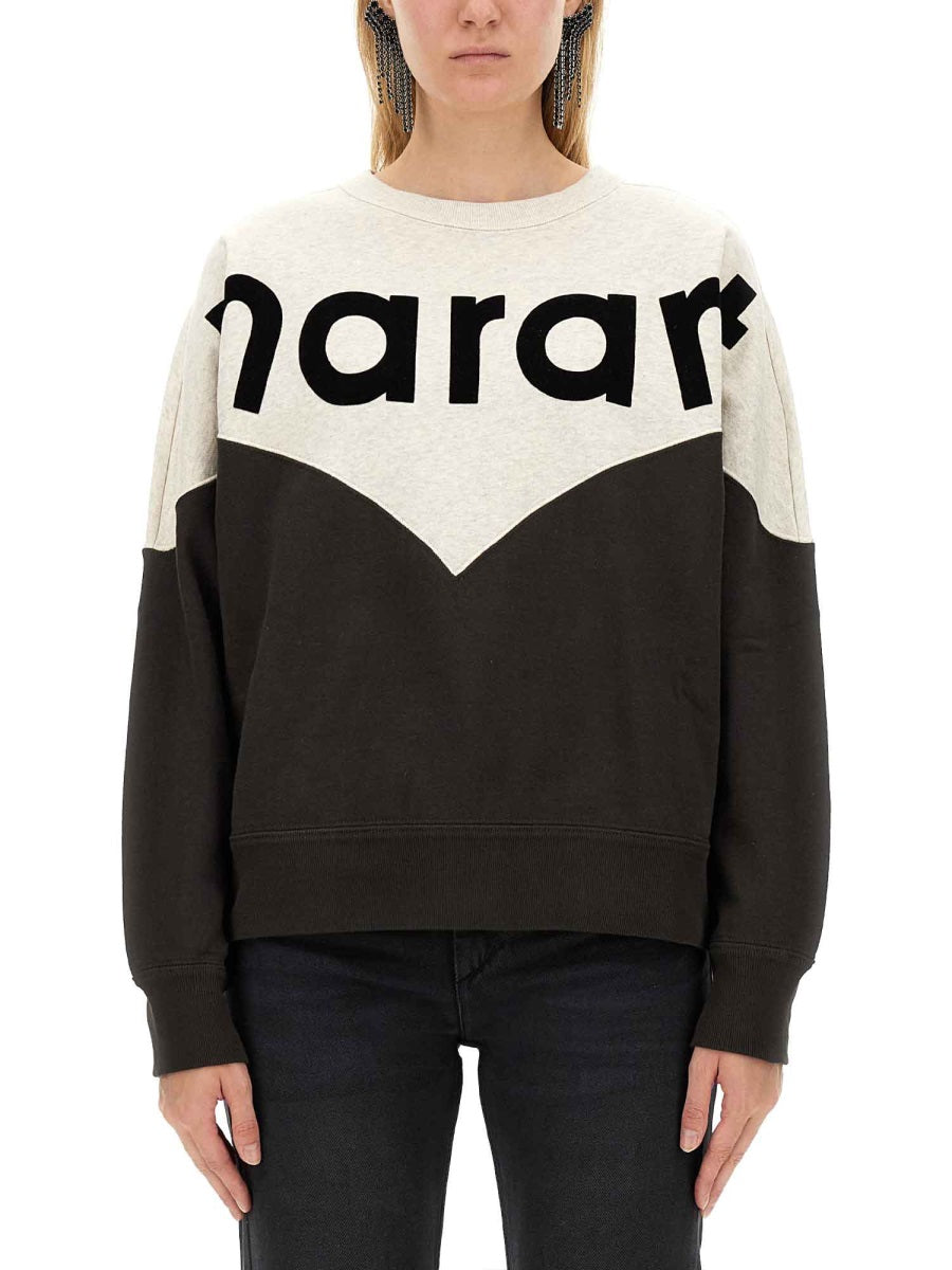 ISABEL MARANT ETOILE Two-Tone Cotton Blend Houston Sweatshirt - Women's