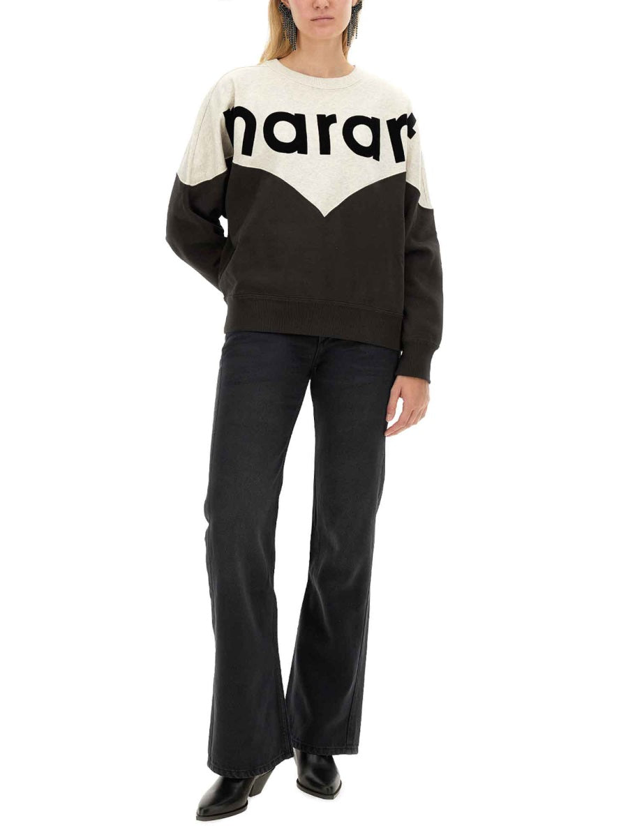 ISABEL MARANT ETOILE Two-Tone Cotton Blend Houston Sweatshirt - Women's