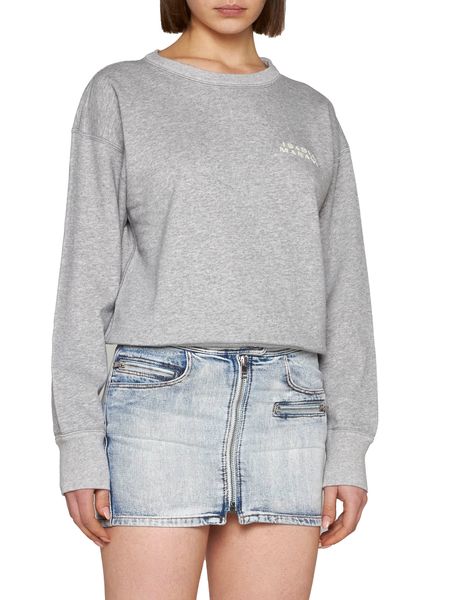 ISABEL MARANT Women's Mini Leather Jersey Knit Sweater