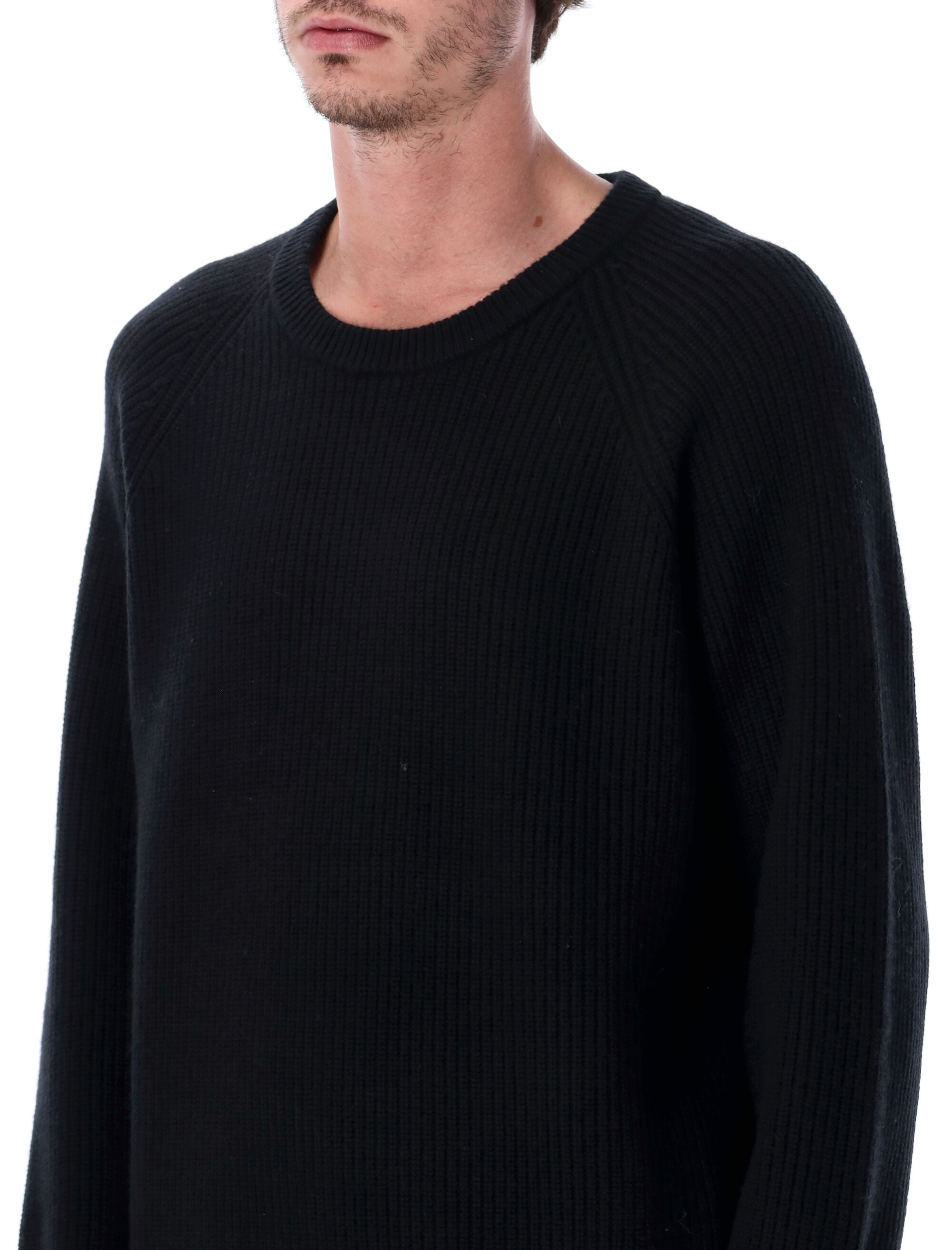 CORRIDOR Wool and Cashmere Blend Ribbed Crewneck Sweater - Size L