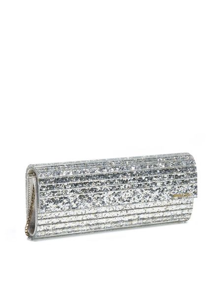 JIMMY CHOO Glitter Raffia Mini Clutch Handbag - 24cm x 10cm