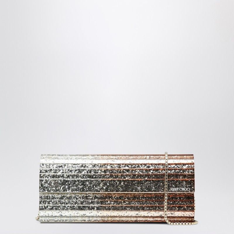 JIMMY CHOO Mini Glitter Pouch Handbag
