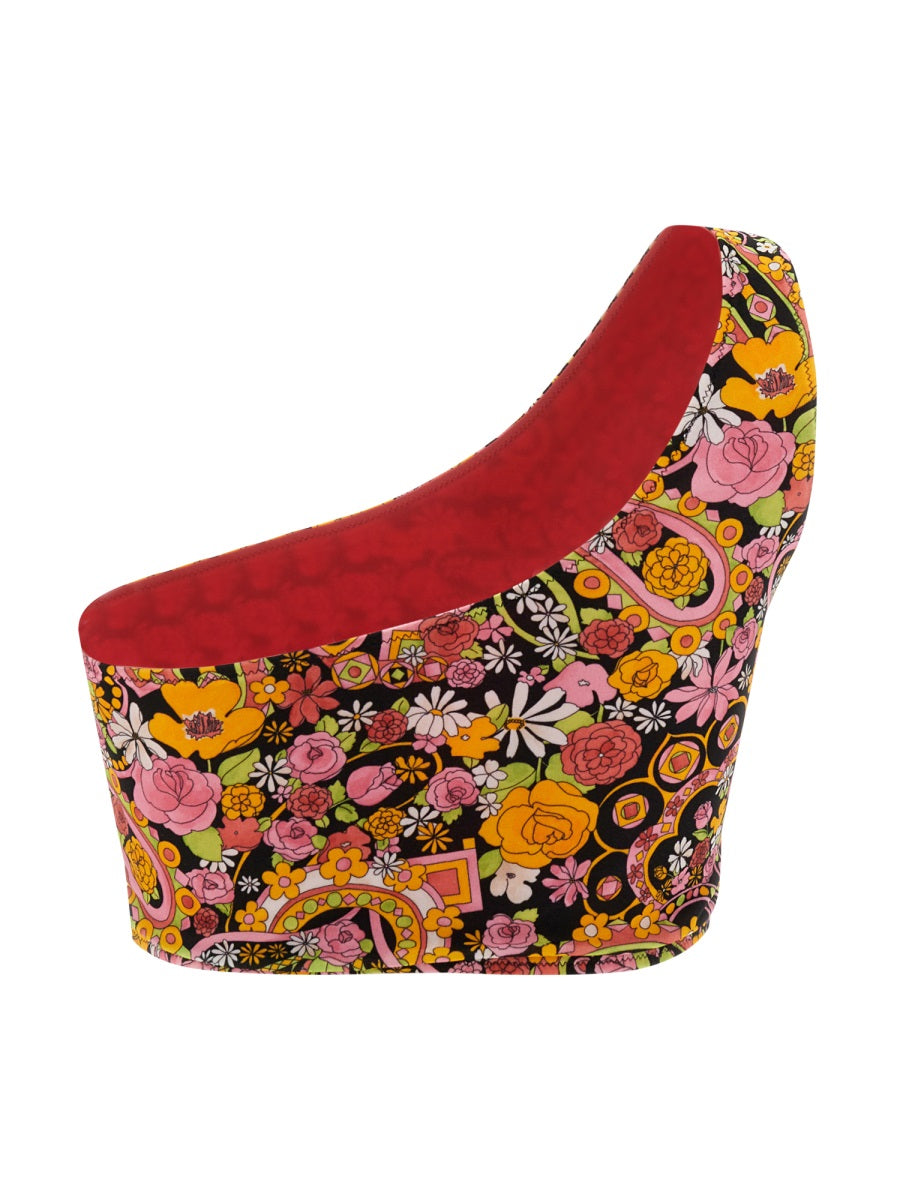 LA DOUBLE J Floral Print Mini Bikini Top for Women