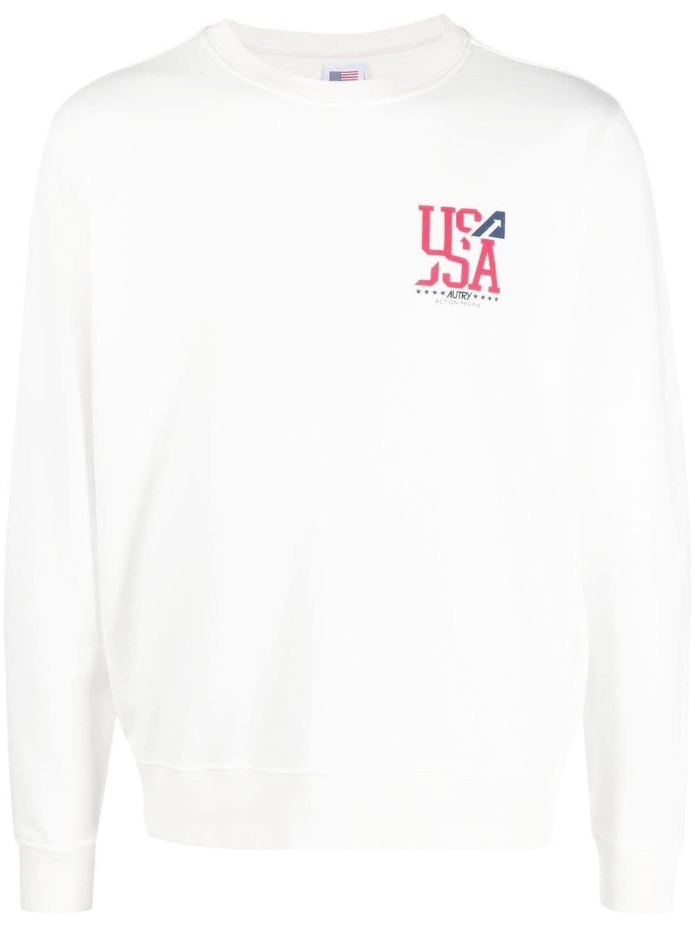 AUTRY Men's Long-Sleeved Crewneck Sweatshirt - Size L