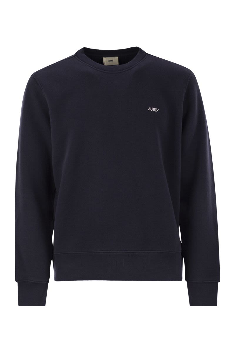 AUTRY Classic Crewneck Cotton Sweatshirt for Men