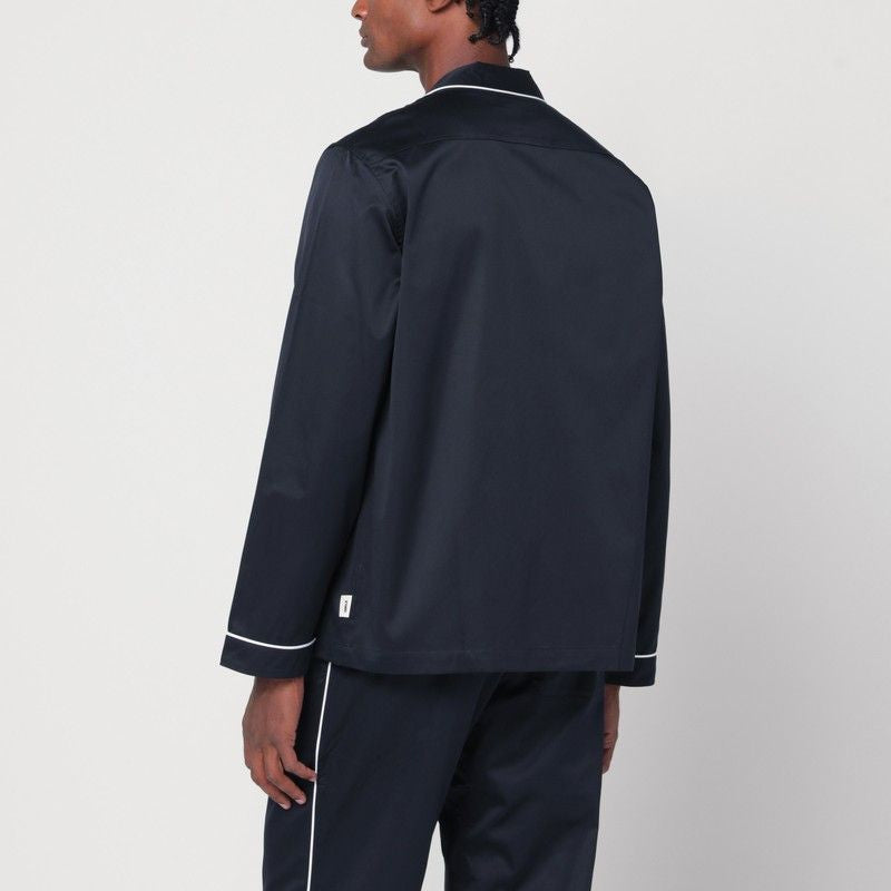 TEKLA Organic Cotton Pyjama Shirt with Long Sleeves