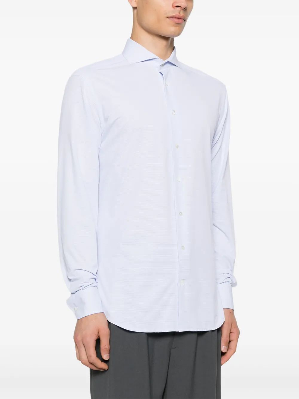 TRAIANO MILANO Cutaway Collar Mini Shirt for Men - Spring/Summer 2025