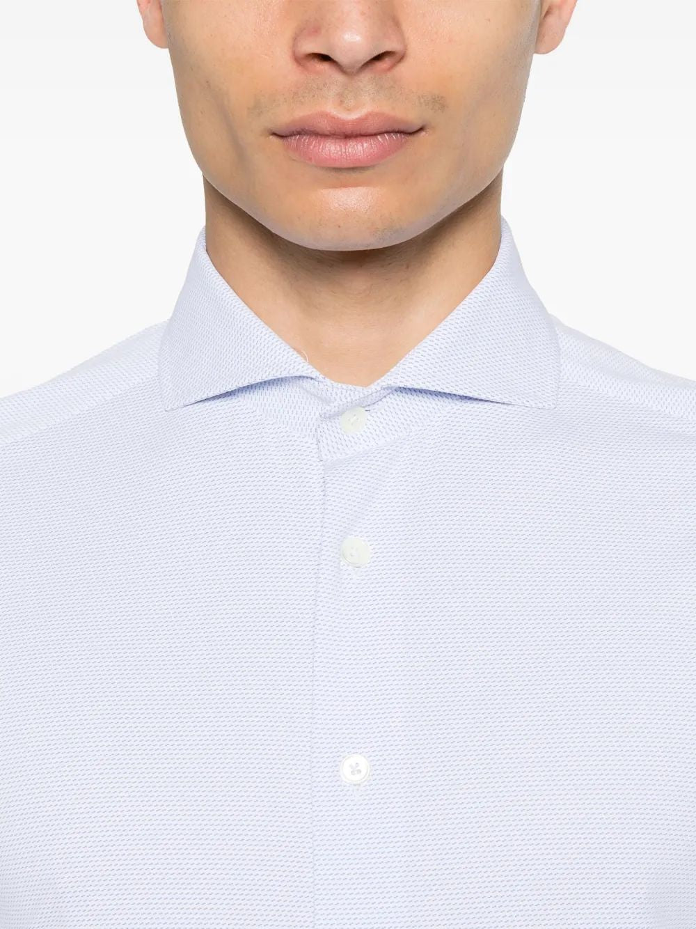 TRAIANO MILANO Cutaway Collar Mini Shirt for Men - Spring/Summer 2025