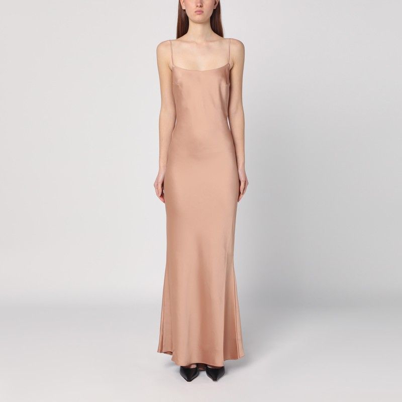 THE ANDAMANE Elegant Draped Long Dress for Women