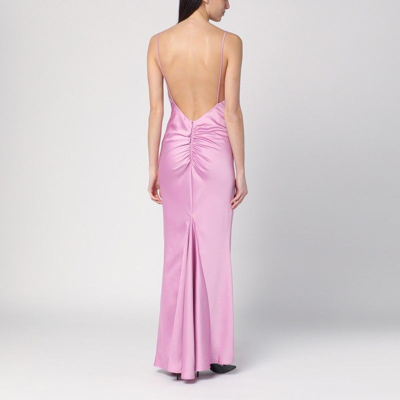 THE ANDAMANE Elegant Back Draping Maxi Dress