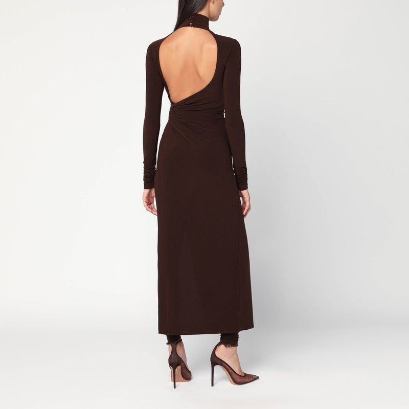 THE ANDAMANE Tessa Maxi Jumpsuit with Turtleneck and Side Slit