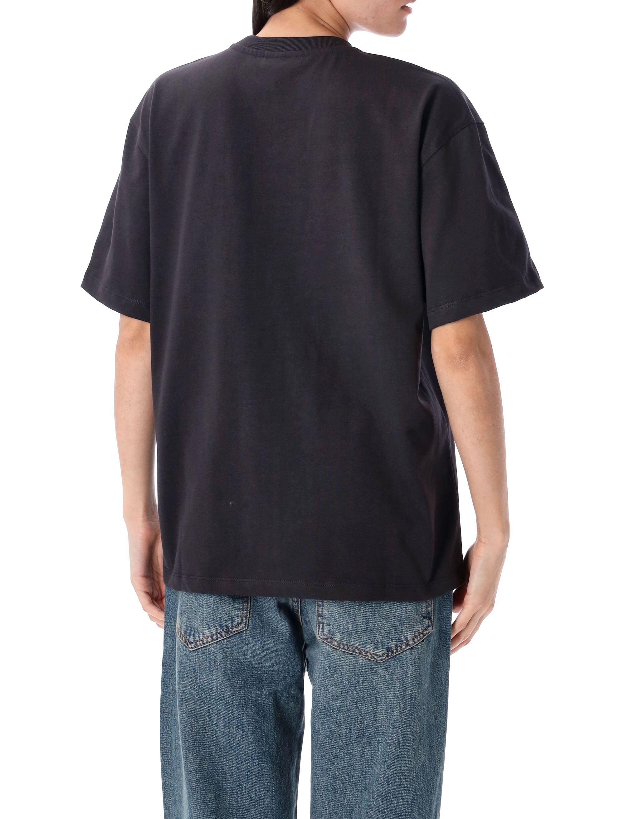 GANNI Heavy Cotton Drop Shoulder Heart T-Shirt