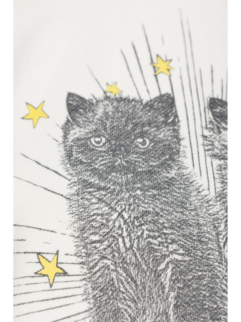 GANNI Kittens Print Cotton Sweatshirt - Women’s SS25