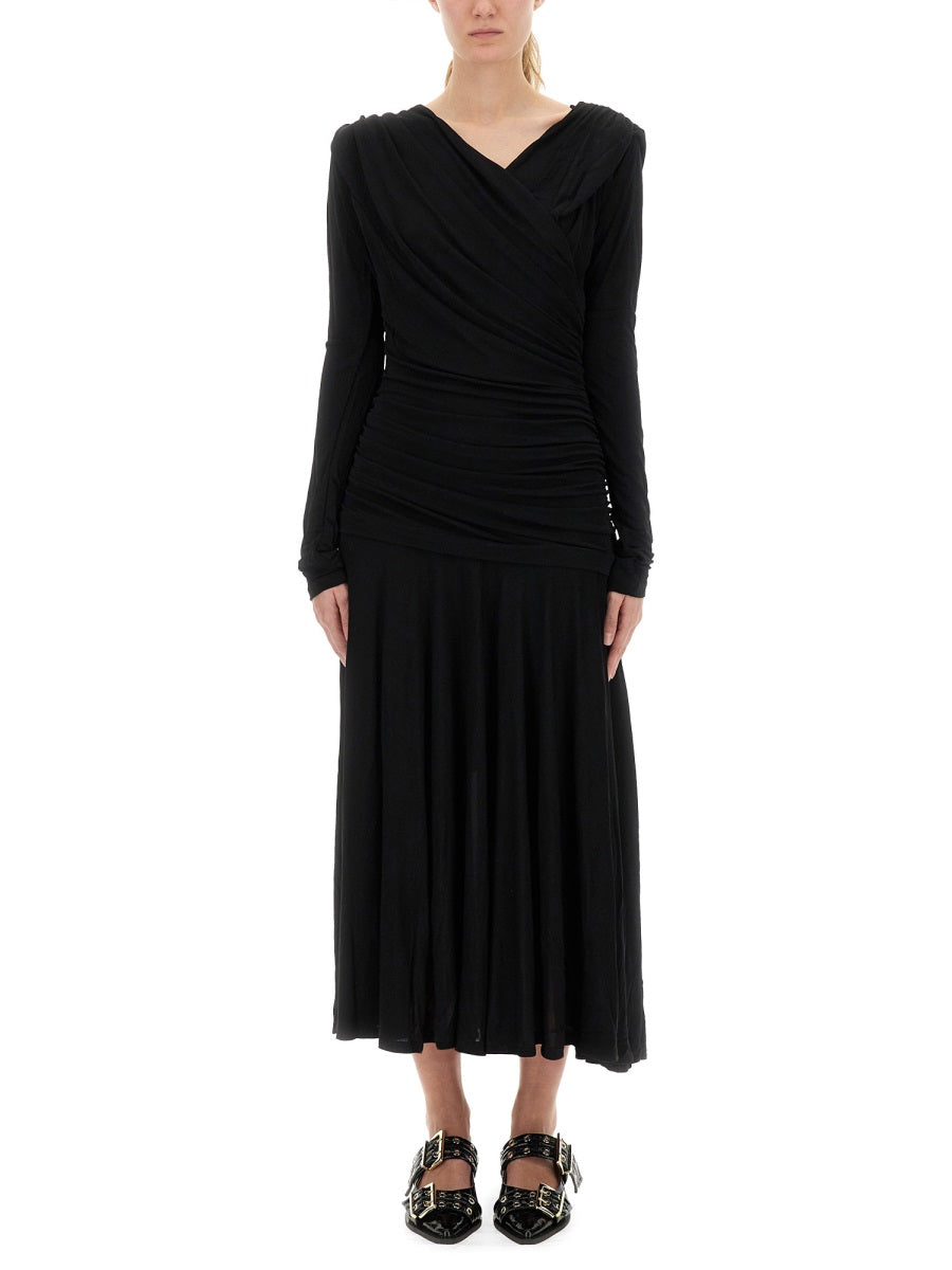 GANNI Viscose Dress for Women - FW25 Collection