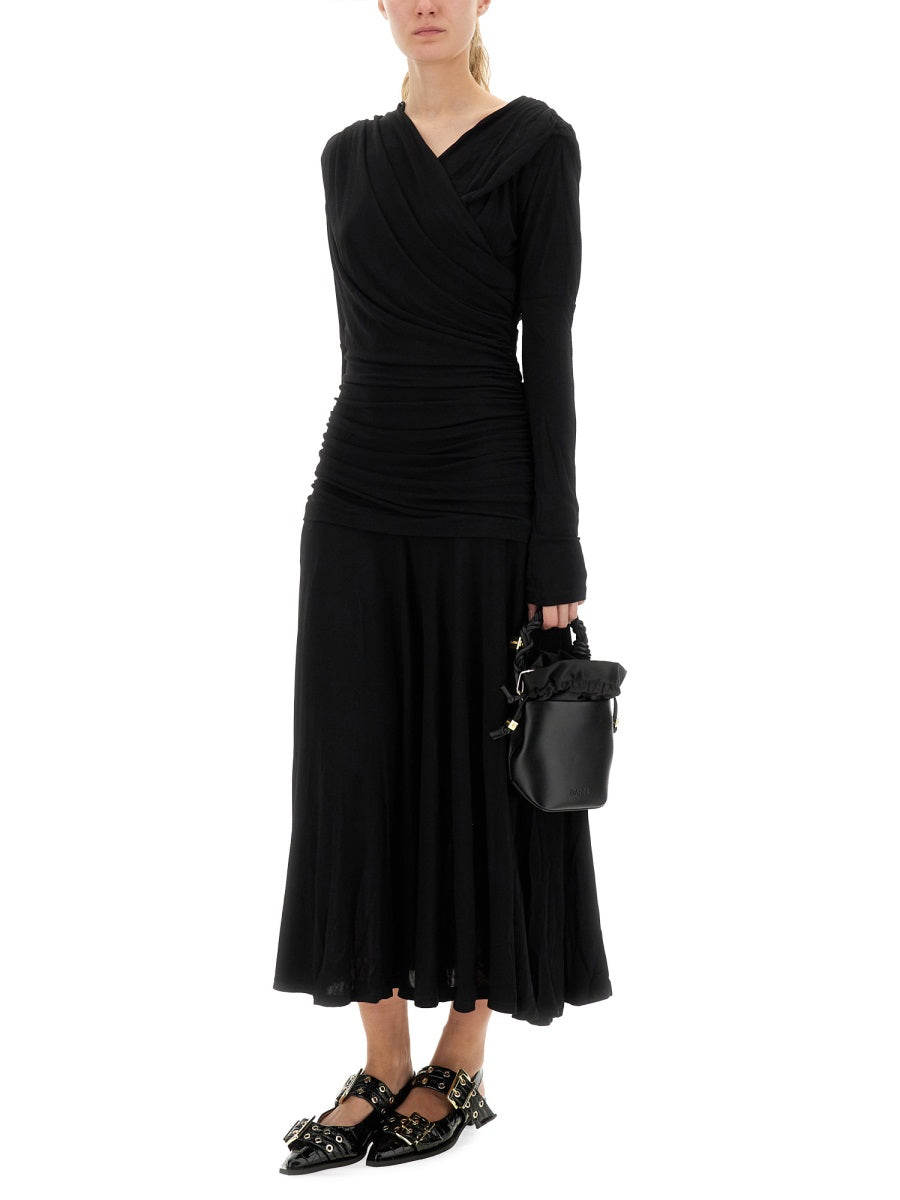 GANNI Viscose Dress for Women - FW25 Collection