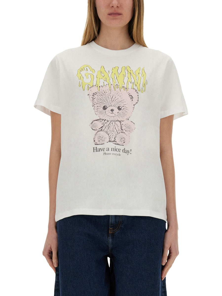 GANNI Basic Teddy T-Shirt for Women
