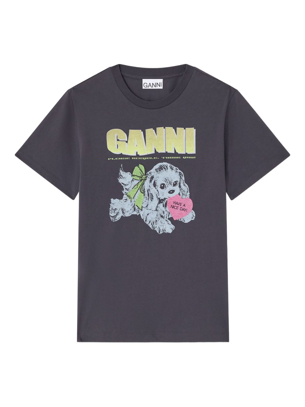 GANNI Cute Logo Graphic Tee for Women