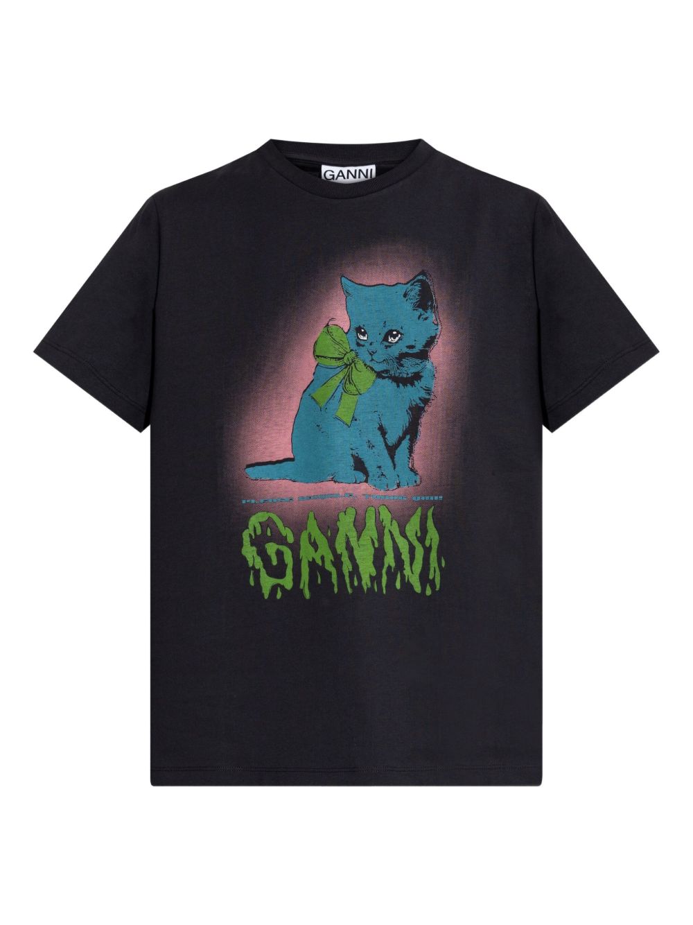GANNI Kitty Graphic Organic Cotton T-Shirt