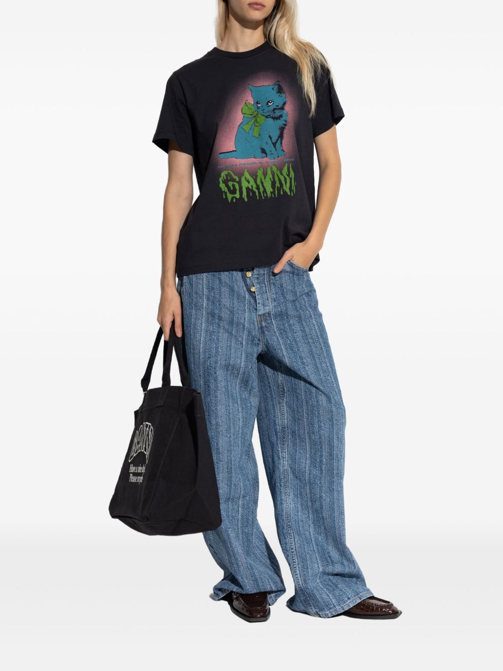 GANNI Women's Organic Cotton T-Shirt - FW25 Collection