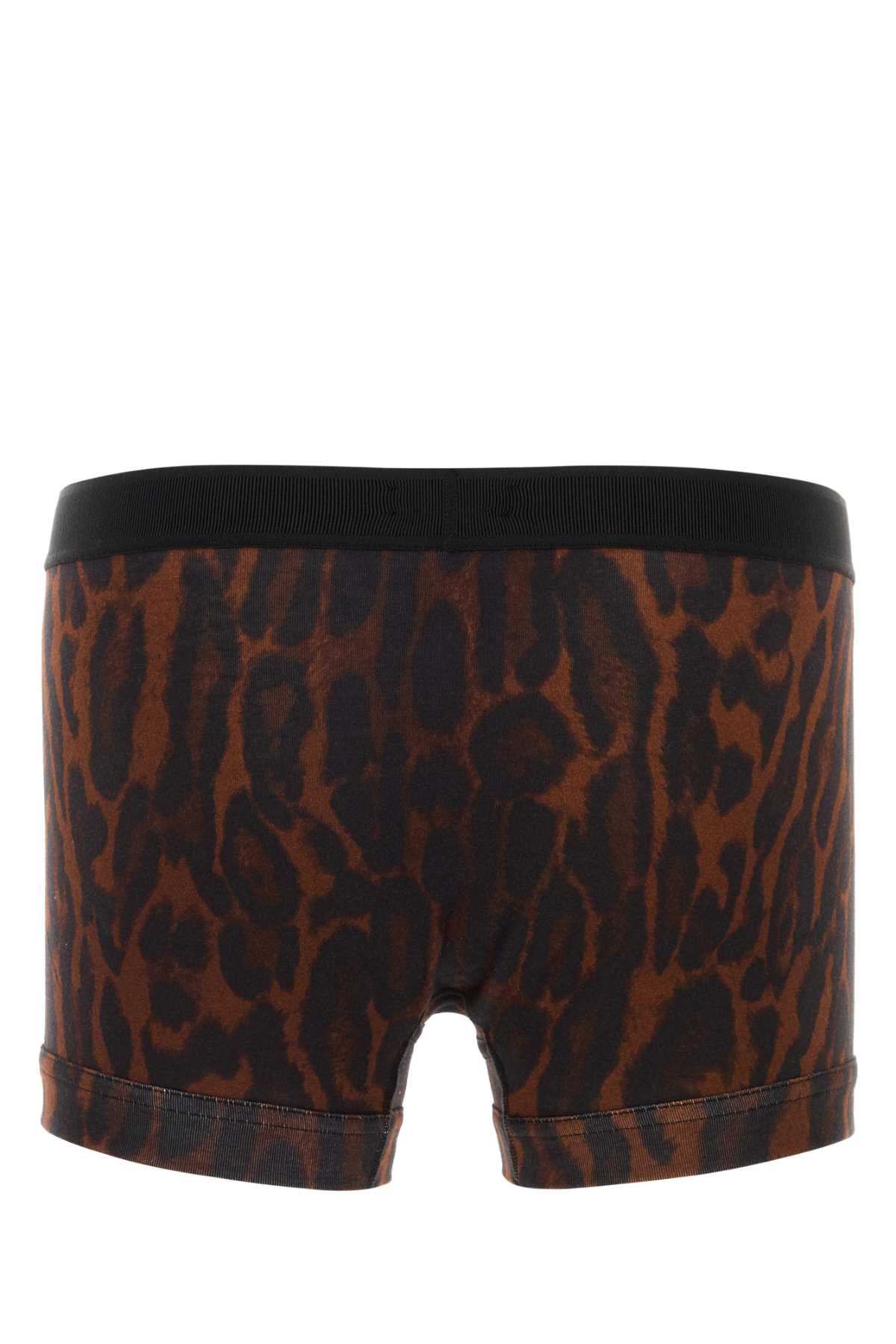 TOM FORD Men's Animal Print Stretch Cotton Boxer Brief