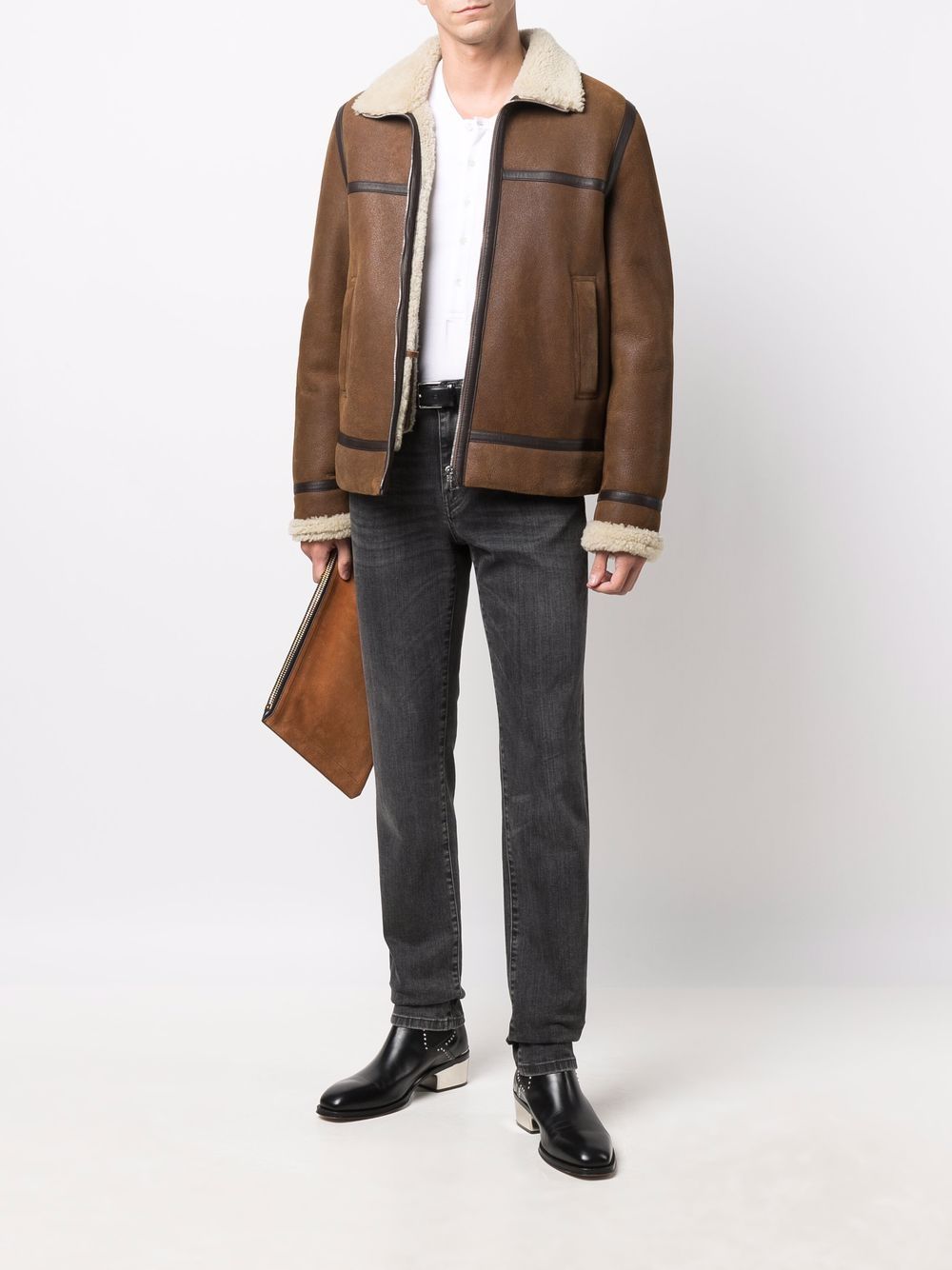 TOM FORD Round Neck Henley Tee